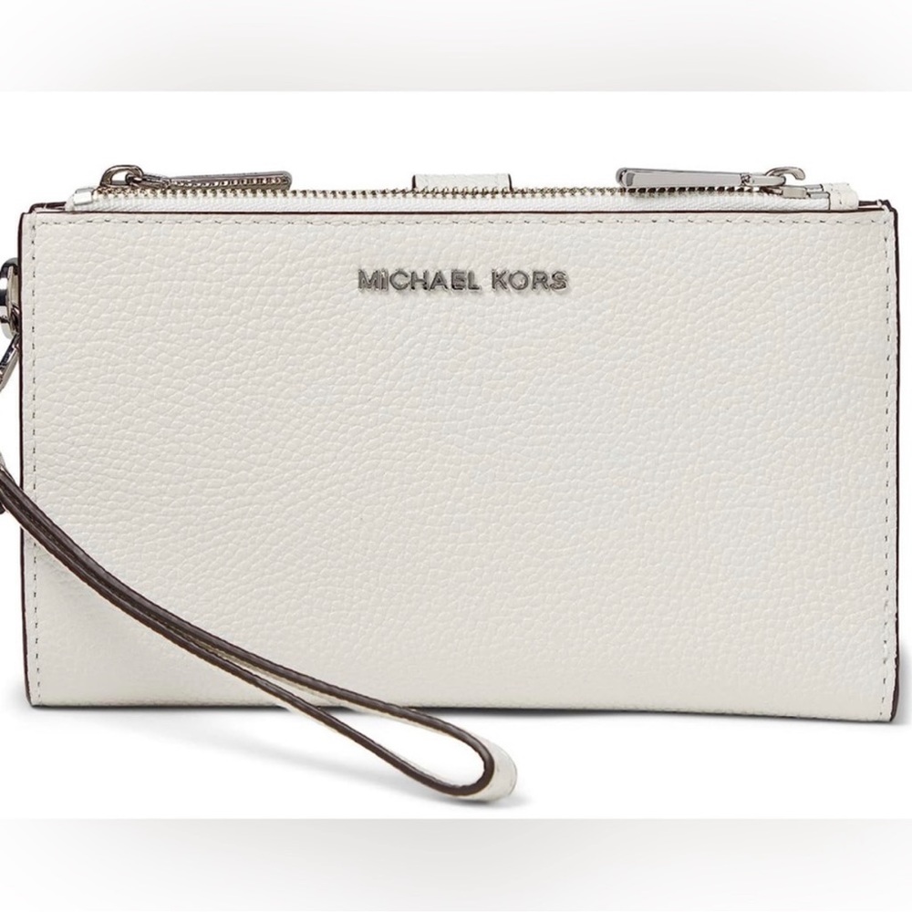 MK Michael Kors Double Zip Jet Set Wallet Grey